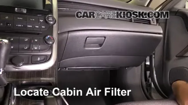 2016 Chevrolet Malibu Limited LT 2.5L 4 Cyl. Filtro de aire (interior) Cambio